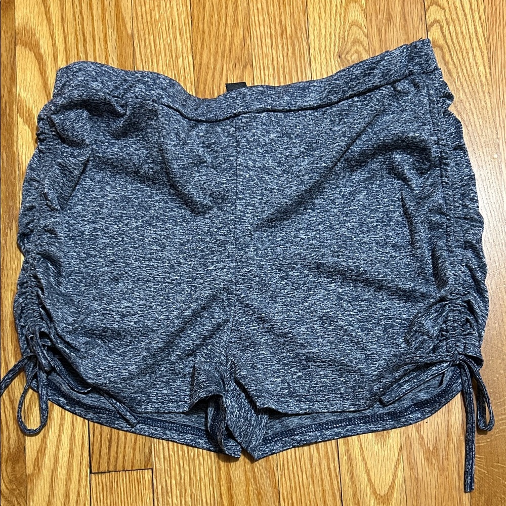SHEIN Dark Gray Ruched Athletic Shorts
